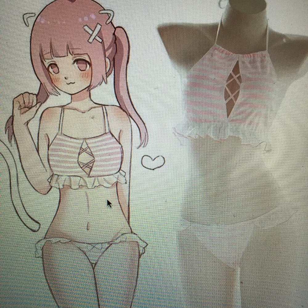 Baby Girl Anime Lingerie Set NWOT